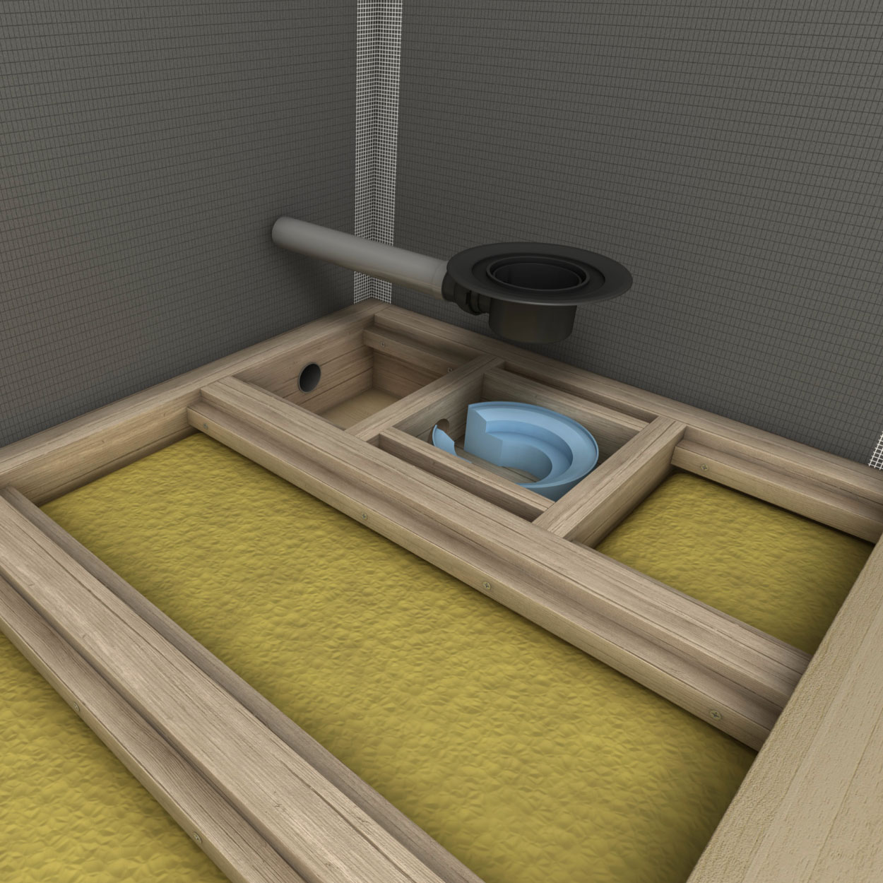wedi Fundo Substructure Element for Point Drain